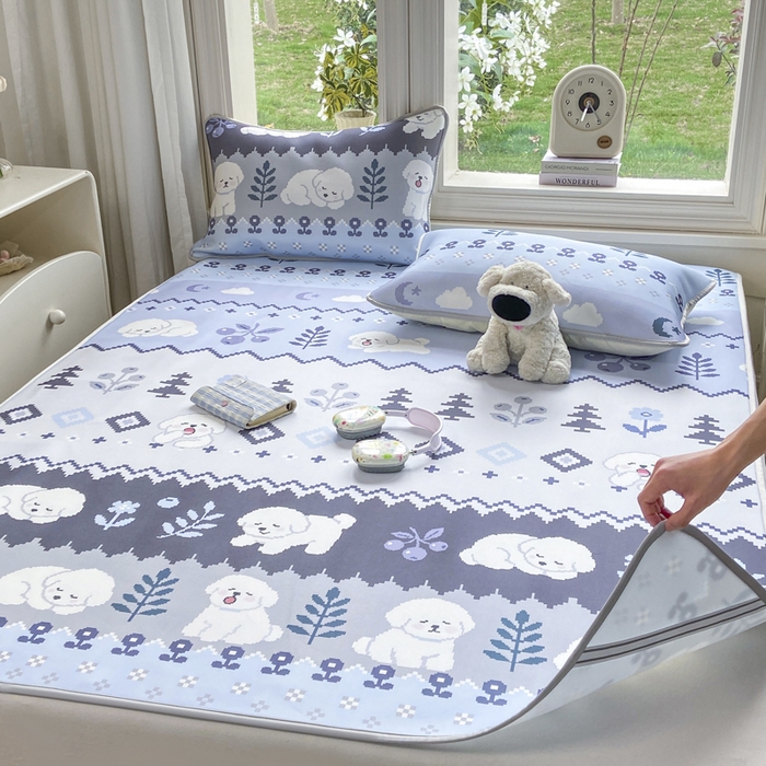 91家纺网 家纺一手货源 找家纺 麋兔 2026新款凉感小冰皮软席席子凉席 雪鹿