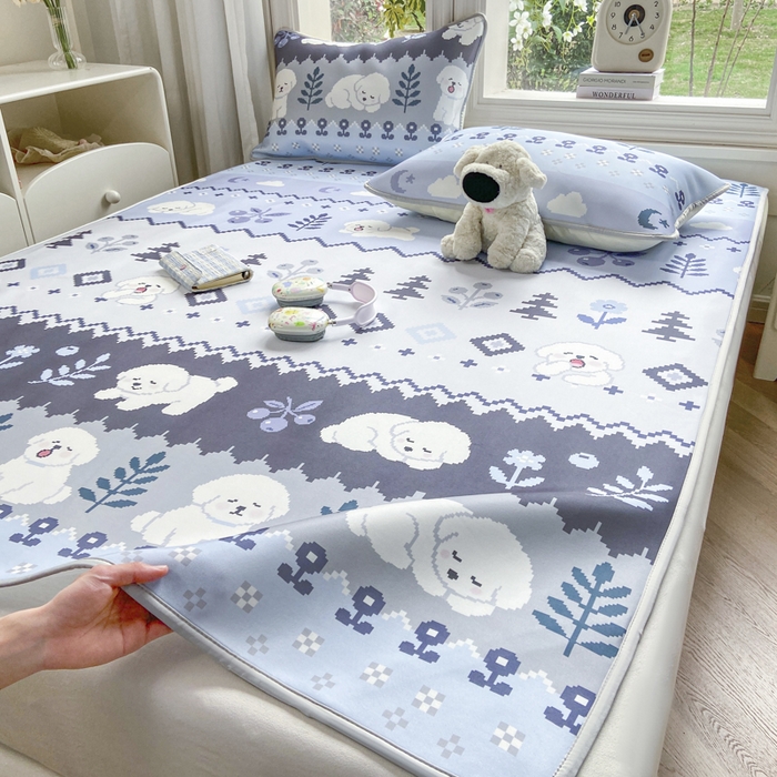 91家纺网 家纺一手货源 找家纺 麋兔 2026新款凉感小冰皮软席席子凉席 雪鹿