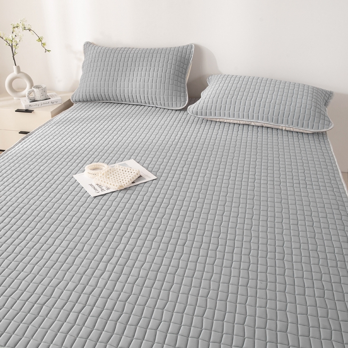 91家纺网 家纺一手货源 找家纺 （总）麋兔 2026新款刺绣纯色氨纶凉感乳胶席子凉席