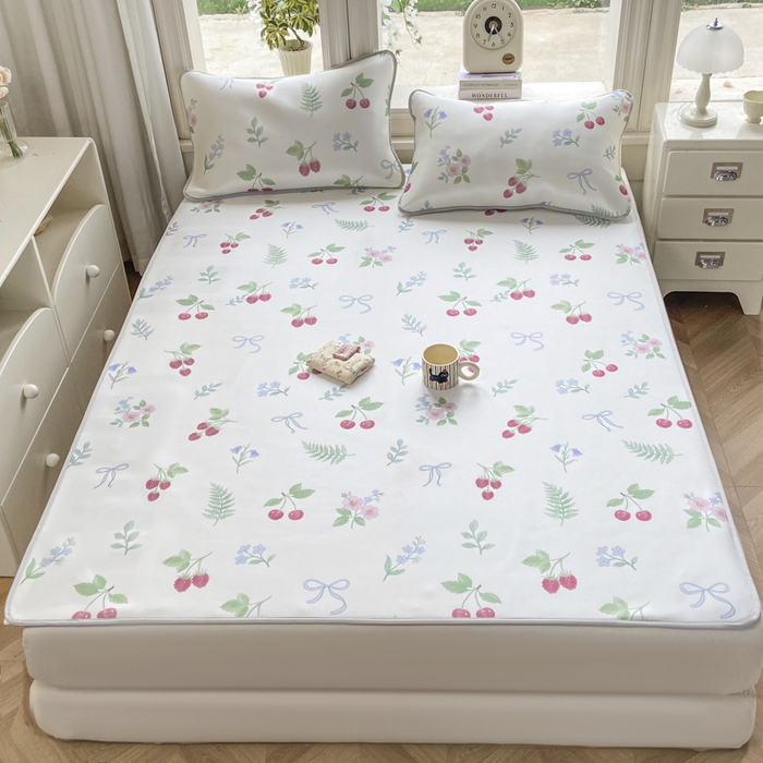 91家纺网 家纺一手货源 找家纺 麋兔 2026新款凉感小冰皮软席席子凉席 樱枝