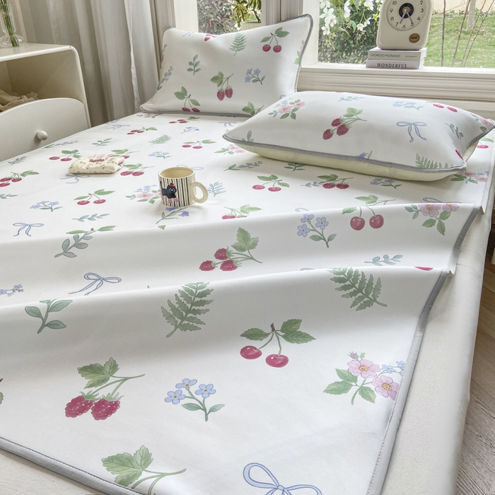 91家纺网 家纺一手货源 找家纺 麋兔 2026新款凉感小冰皮软席席子凉席 樱枝