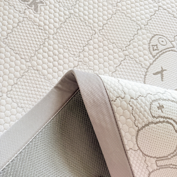 91家纺网 家纺一手货源 找家纺 家喜爱 2026新款冰感豆豆软凉席-高克重 不起球【可提供买家秀】 LUCK小冰熊-灰