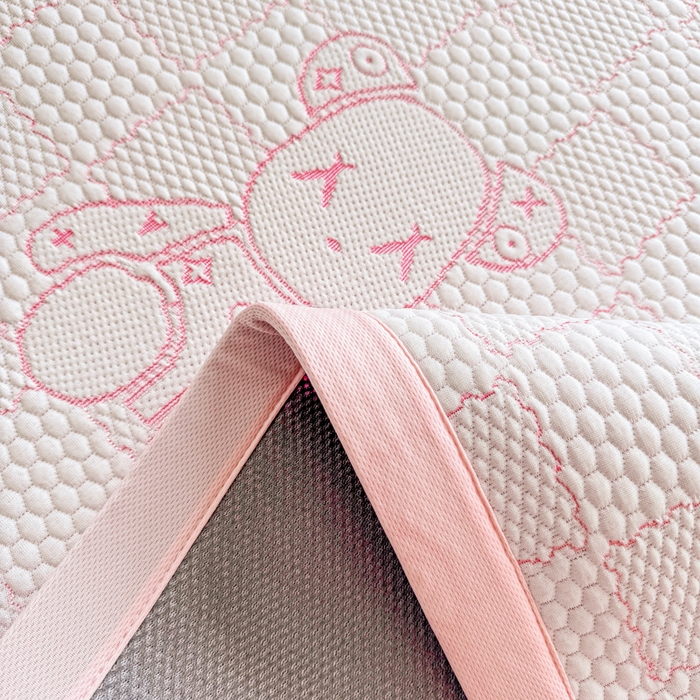 91家纺网 家纺一手货源 找家纺 家喜爱 2026新款冰感豆豆软凉席-高克重 不起球【可提供买家秀】 LUCK小冰熊-粉