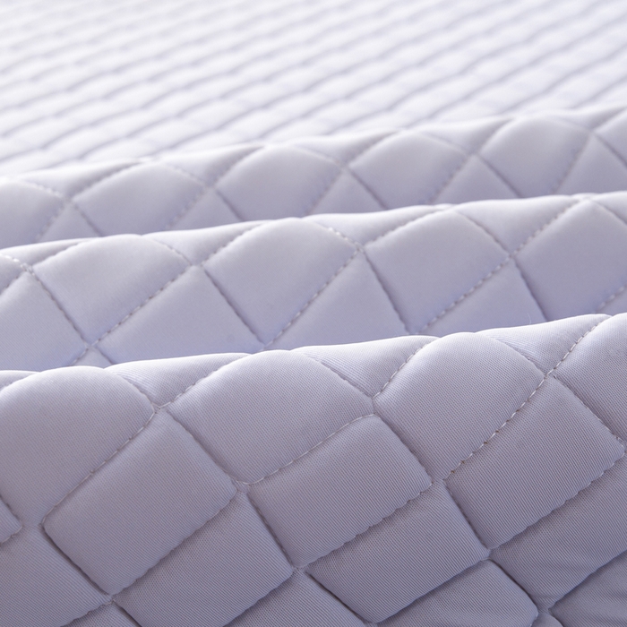 91家纺网 家纺一手货源 找家纺 麋兔 2026新款刺绣纯色氨纶凉感乳胶席子凉席 浅紫