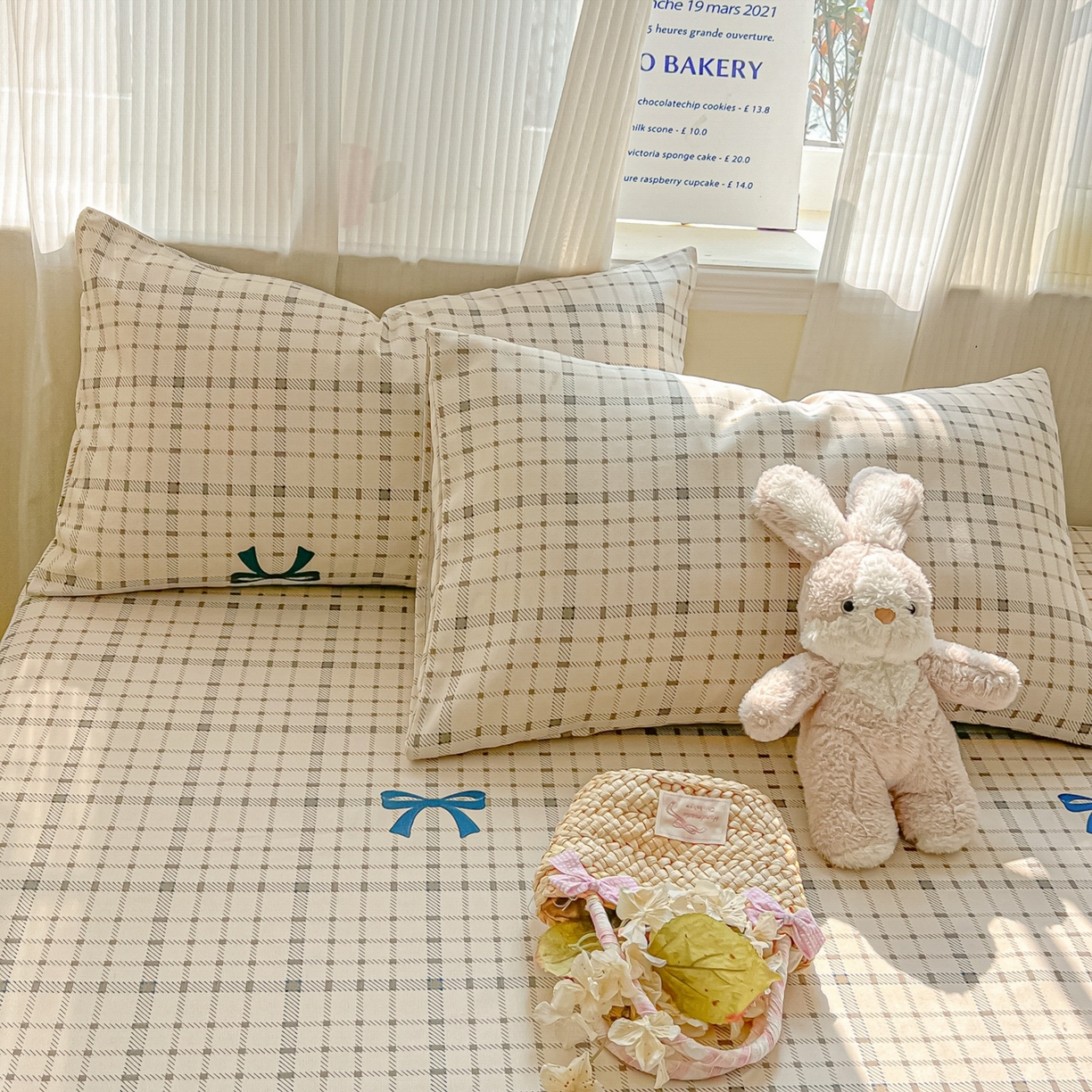 91家纺网 家纺一手货源 找家纺 韩巢家纺 2026新款老粗布床笠春夏季凉席席子热销款防滑床笠单件 格韵【老粗布】