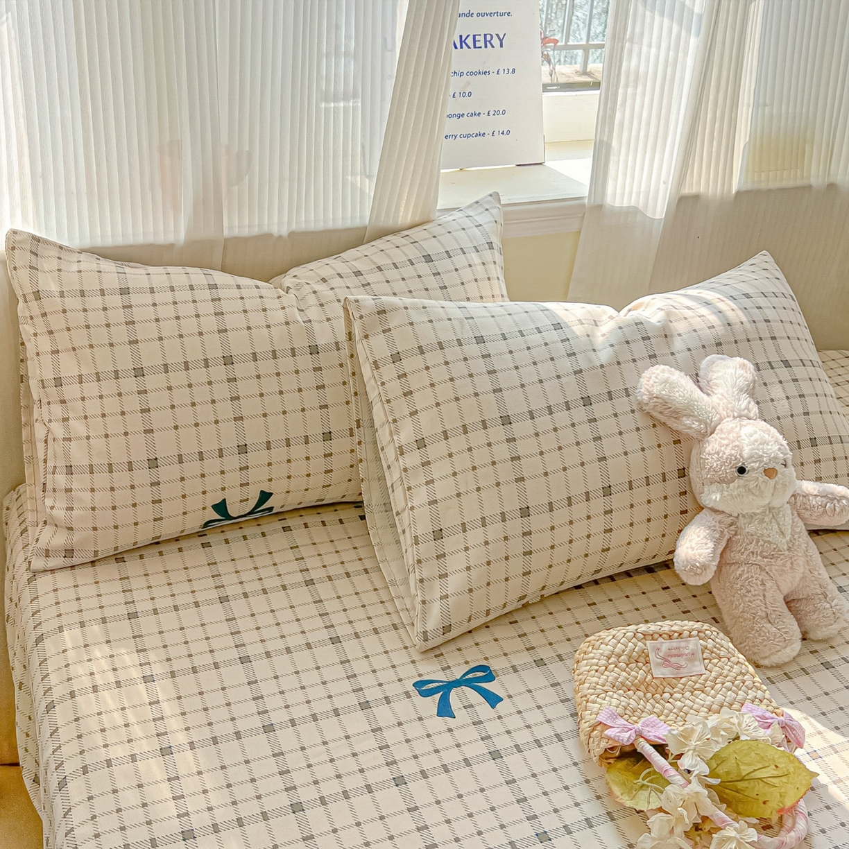 91家纺网 家纺一手货源 找家纺 韩巢家纺 2026新款老粗布床笠春夏季凉席席子热销款防滑床笠单件 格韵【老粗布】