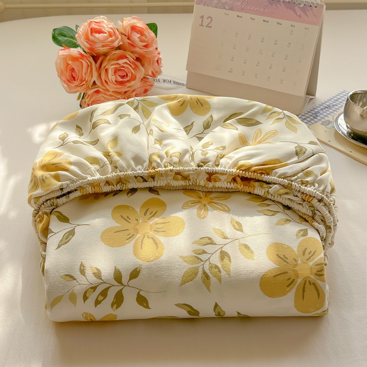 91家纺网 家纺一手货源 找家纺 韩巢家纺 2026新款老粗布床笠春夏季凉席席子热销款防滑床笠单件 暖阳【老粗布】