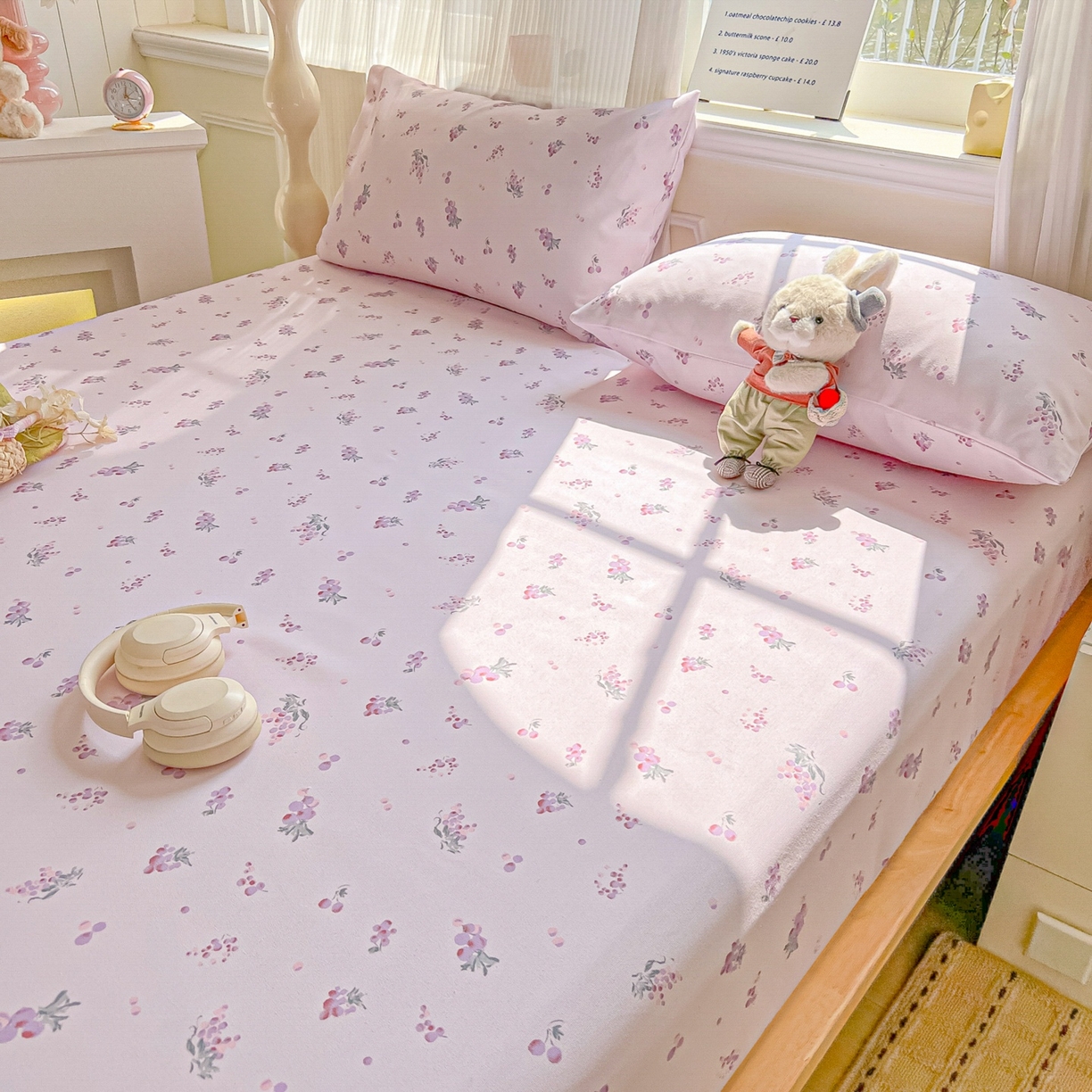 91家纺网 家纺一手货源 找家纺 韩巢家纺 2026新款老粗布床笠春夏季凉席席子热销款防滑床笠单件 葡萄七分甜【老粗布】