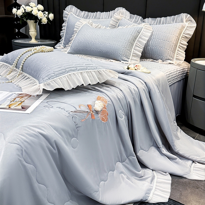 91家纺网 家纺一手货源 找家纺 （总）妮恒美家纺 2026新款凉感丝夏被床盖款四件套