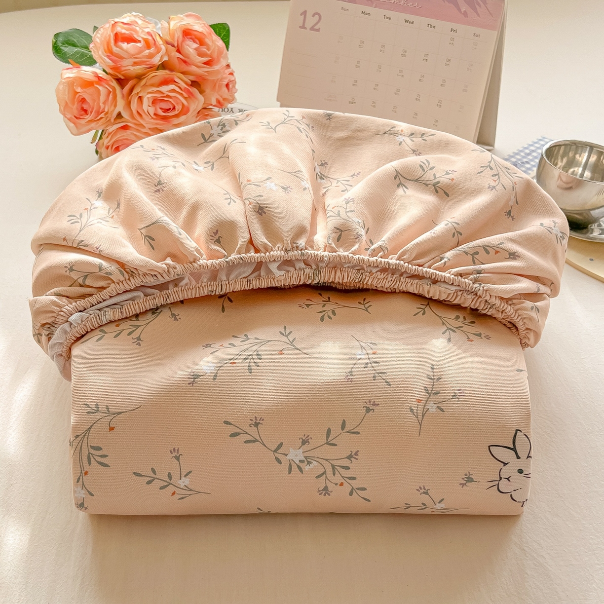 91家纺网 家纺一手货源 找家纺 韩巢家纺 2026新款老粗布床笠春夏季凉席席子热销款防滑床笠单件 森田野园【老粗布】