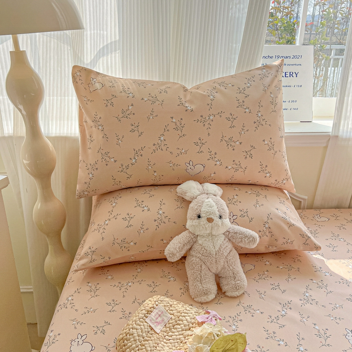 91家纺网 家纺一手货源 找家纺 韩巢家纺 2026新款老粗布床笠春夏季凉席席子热销款防滑床笠单件 森田野园【老粗布】