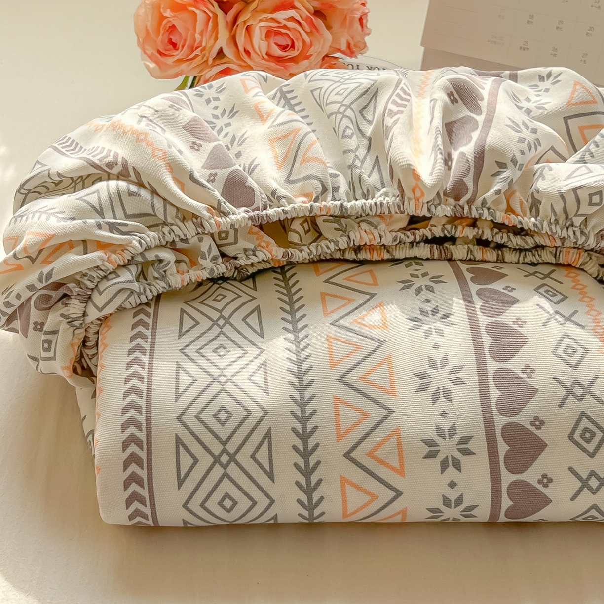 韩巢家纺 2026新款老粗布床笠春夏季凉席席子热销款防滑床笠单件 逸趣【老粗布】