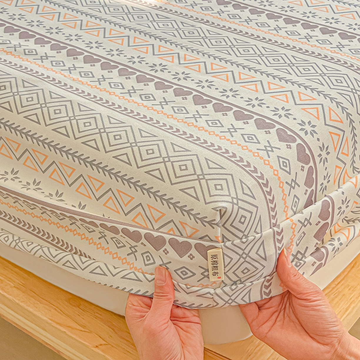 91家纺网 家纺一手货源 找家纺 韩巢家纺 2026新款老粗布床笠春夏季凉席席子热销款防滑床笠单件 逸趣【老粗布】