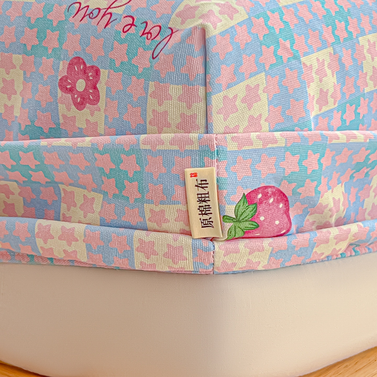 91家纺网 家纺一手货源 找家纺 韩巢家纺 2026新款老粗布床笠春夏季凉席席子热销款防滑床笠单件 有草莓的地方