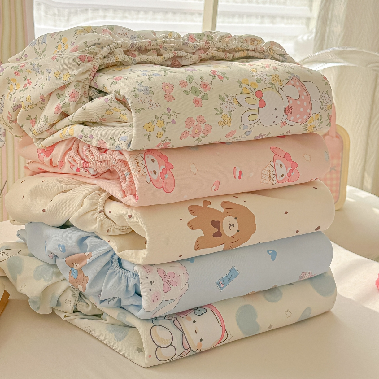 韩巢家纺 2026新款老粗布床笠春夏季凉席席子热销款防滑床笠单件 组合图 仅供参考