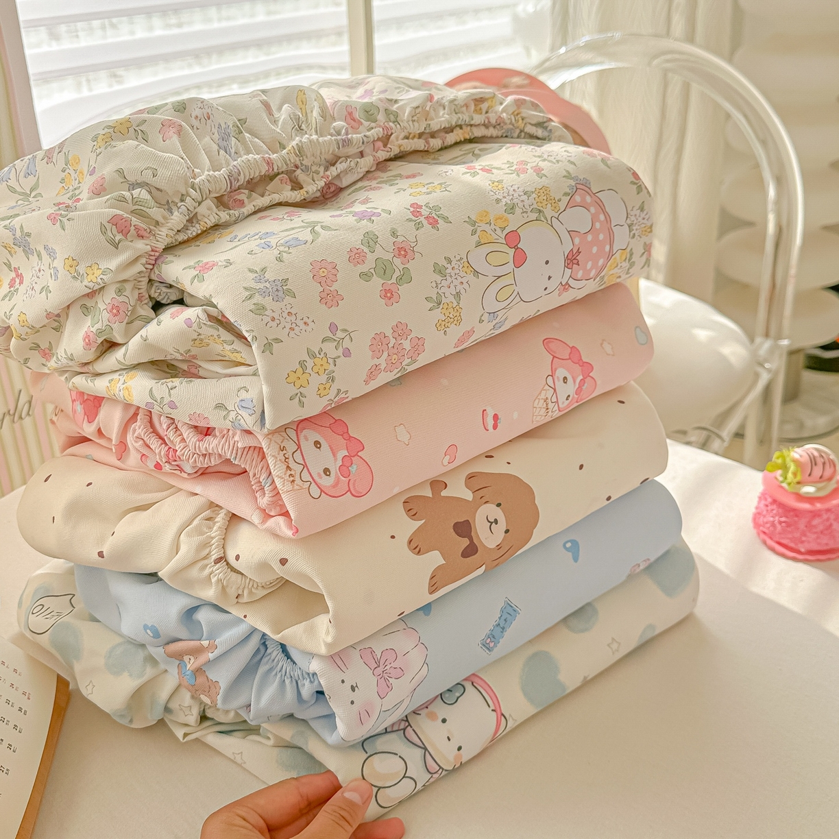 91家纺网 家纺一手货源 找家纺 韩巢家纺 2026新款老粗布床笠春夏季凉席席子热销款防滑床笠单件 组合图 仅供参考