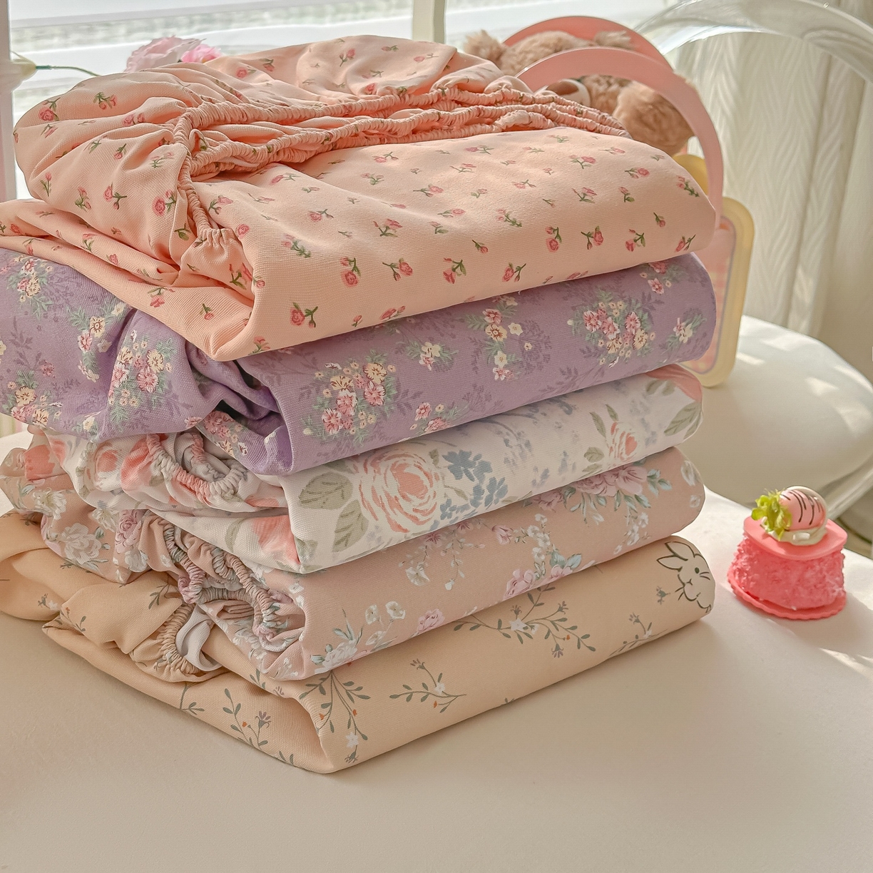 91家纺网 家纺一手货源 找家纺 韩巢家纺 2026新款老粗布床笠春夏季凉席席子热销款防滑床笠单件 组合图 仅供参考