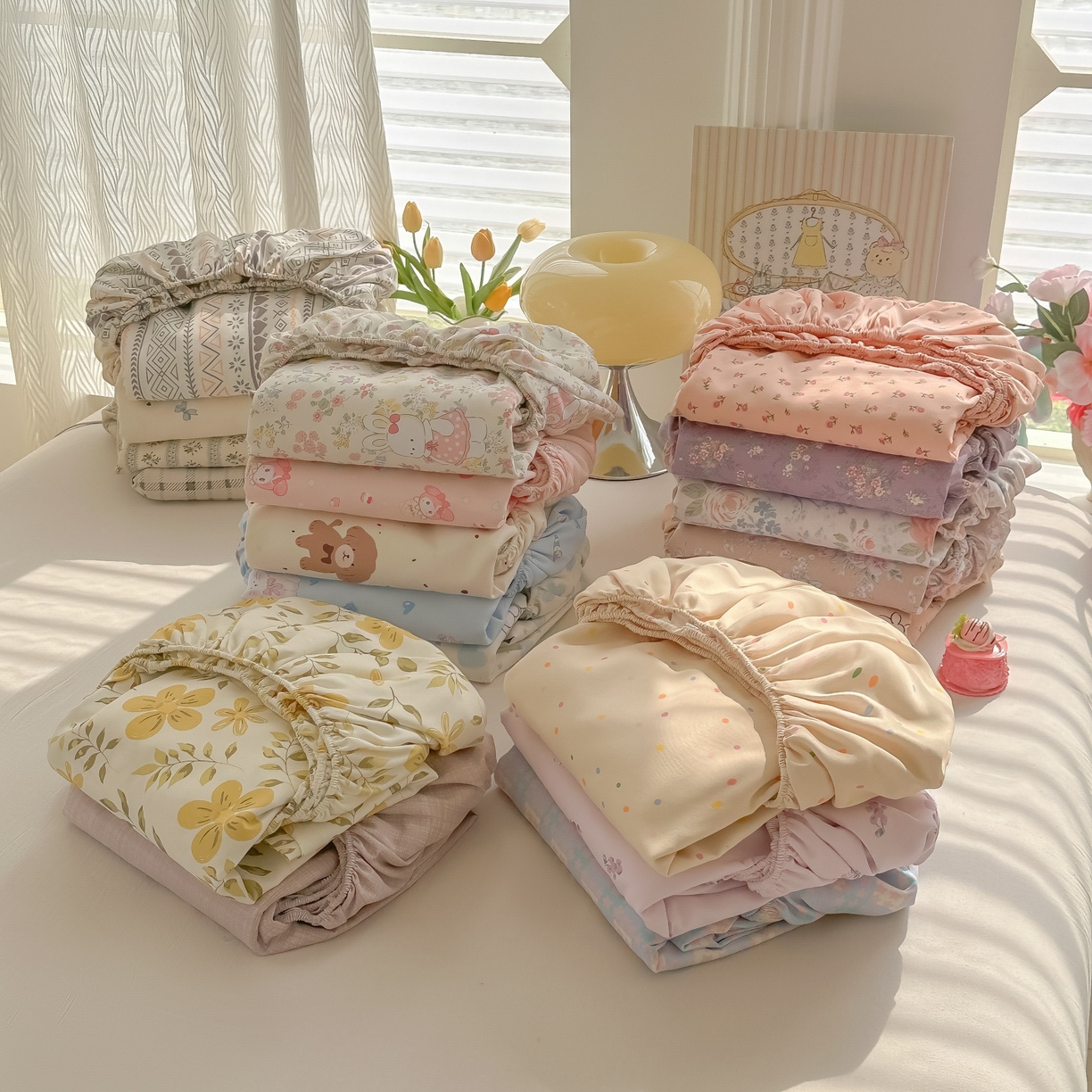 91家纺网 家纺一手货源 找家纺 韩巢家纺 2026新款老粗布床笠春夏季凉席席子热销款防滑床笠单件 组合图 仅供参考