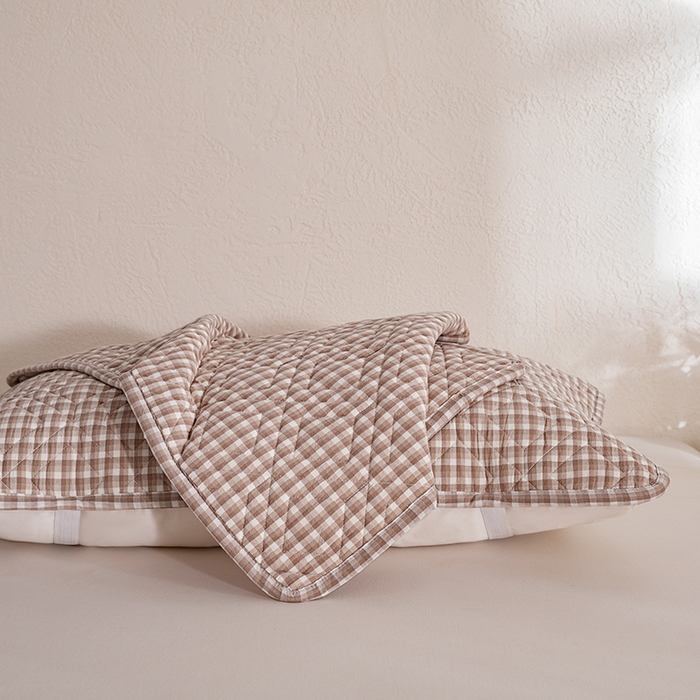 91家纺网 家纺一手货源 找家纺 缦彩 2026新款A类全棉纯棉水洗棉新疆棉花芯枕巾 织里-咖