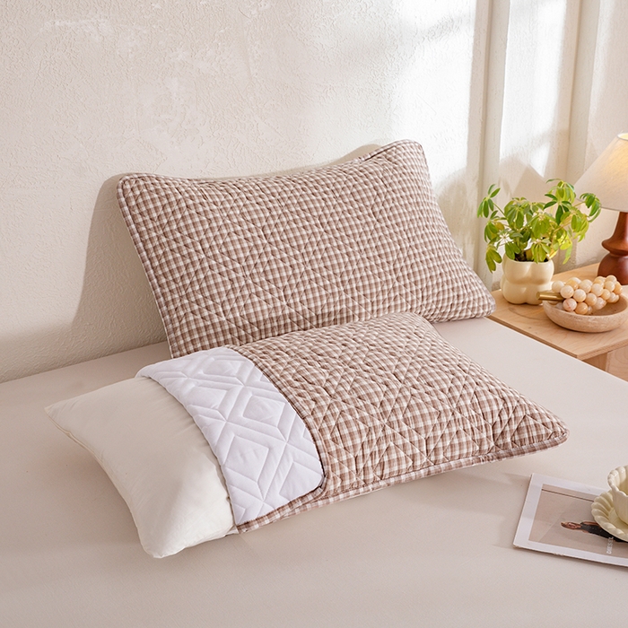 91家纺网 家纺一手货源 找家纺 缦彩 2026新款A类全棉纯棉水洗棉新疆棉花芯枕巾 织里-咖