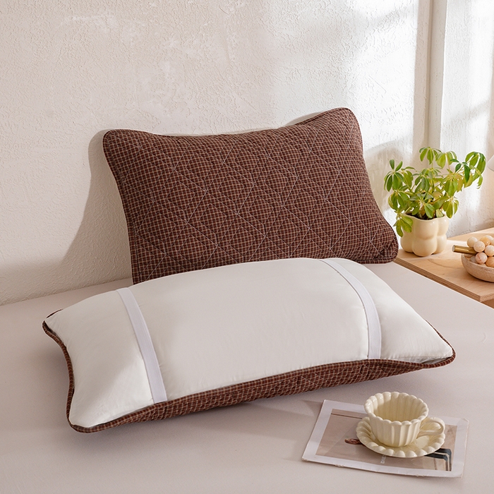 91家纺网 家纺一手货源 找家纺 缦彩 2026新款A类全棉纯棉水洗棉新疆棉花芯枕巾 摩卡