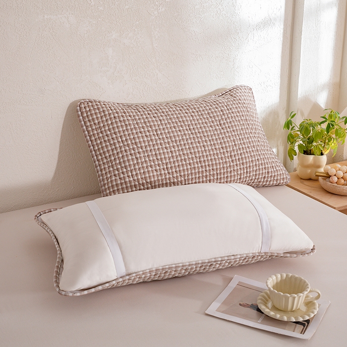 91家纺网 家纺一手货源 找家纺 缦彩 2026新款A类全棉纯棉水洗棉新疆棉花芯枕巾 织里-咖