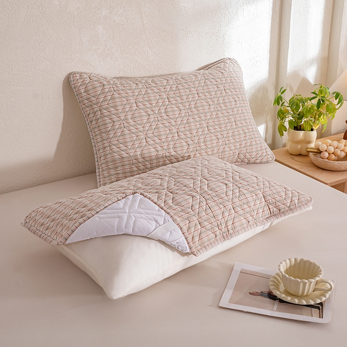 91家纺网 家纺一手货源 找家纺 缦彩 2026新款A类全棉纯棉水洗棉新疆棉花芯枕巾 如约-咖