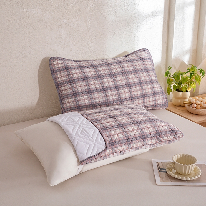 91家纺网 家纺一手货源 找家纺 缦彩 2026新款A类全棉纯棉水洗棉新疆棉花芯枕巾 舒然-粉