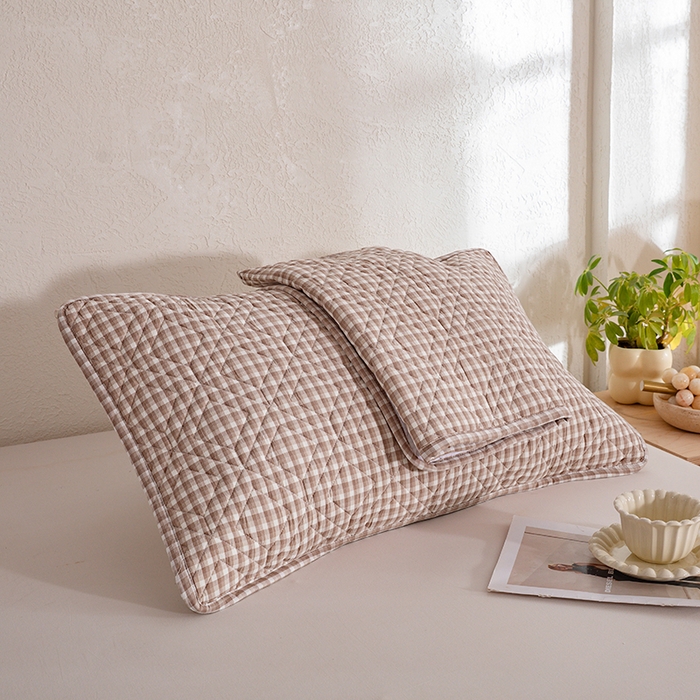 91家纺网 家纺一手货源 找家纺 缦彩 2026新款A类全棉纯棉水洗棉新疆棉花芯枕巾 织里-咖