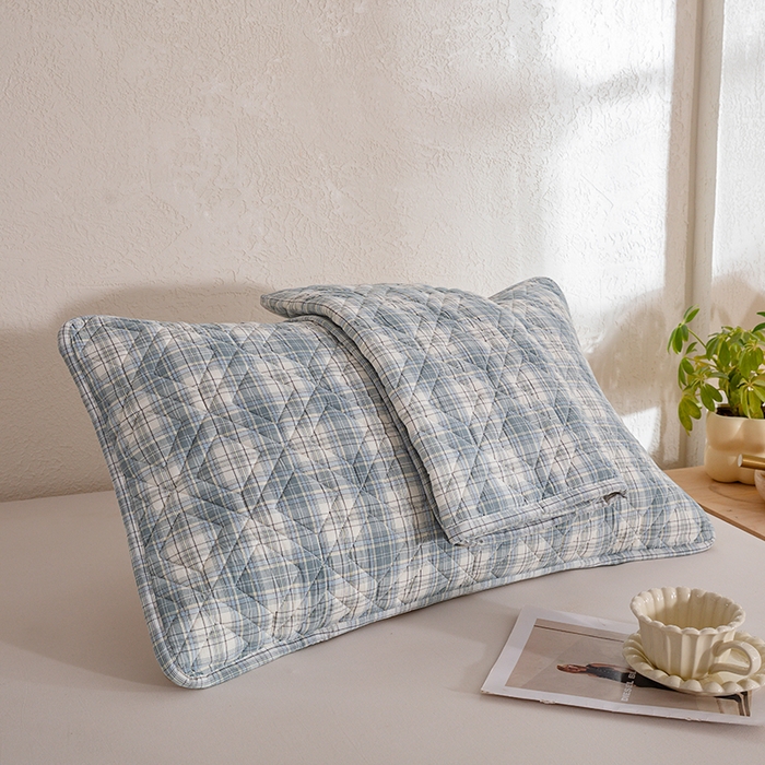 91家纺网 家纺一手货源 找家纺 缦彩 2026新款A类全棉纯棉水洗棉新疆棉花芯枕巾 舒然-兰