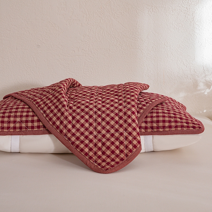 91家纺网 家纺一手货源 找家纺 缦彩 2026新款A类全棉纯棉水洗棉新疆棉花芯枕巾 星茴-红