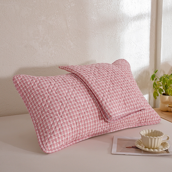 91家纺网 家纺一手货源 找家纺 缦彩 2026新款A类全棉纯棉水洗棉新疆棉花芯枕巾 织里-粉