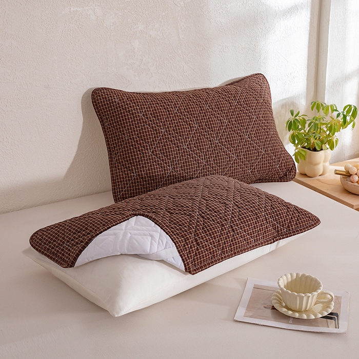 91家纺网 家纺一手货源 找家纺 缦彩 2026新款A类全棉纯棉水洗棉新疆棉花芯枕巾 摩卡