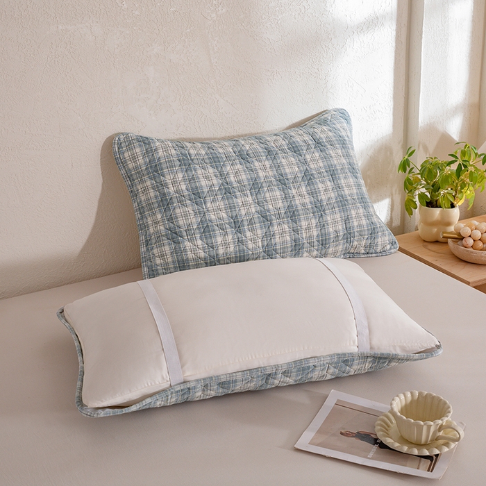 91家纺网 家纺一手货源 找家纺 缦彩 2026新款A类全棉纯棉水洗棉新疆棉花芯枕巾 舒然-兰