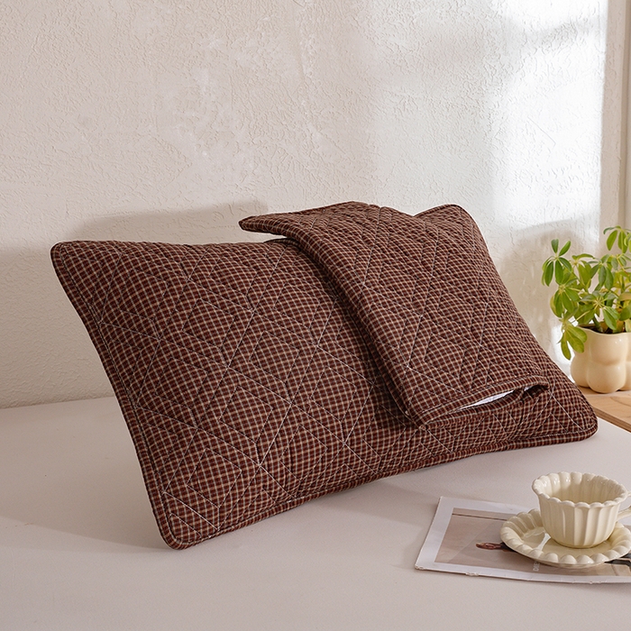 91家纺网 家纺一手货源 找家纺 缦彩 2026新款A类全棉纯棉水洗棉新疆棉花芯枕巾 摩卡