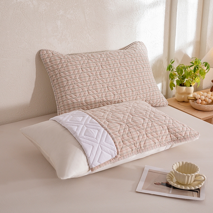 91家纺网 家纺一手货源 找家纺 缦彩 2026新款A类全棉纯棉水洗棉新疆棉花芯枕巾 如约-咖