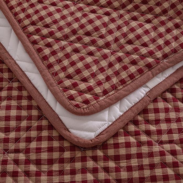 91家纺网 家纺一手货源 找家纺 缦彩 2026新款A类全棉纯棉水洗棉新疆棉花芯枕巾 星茴-红