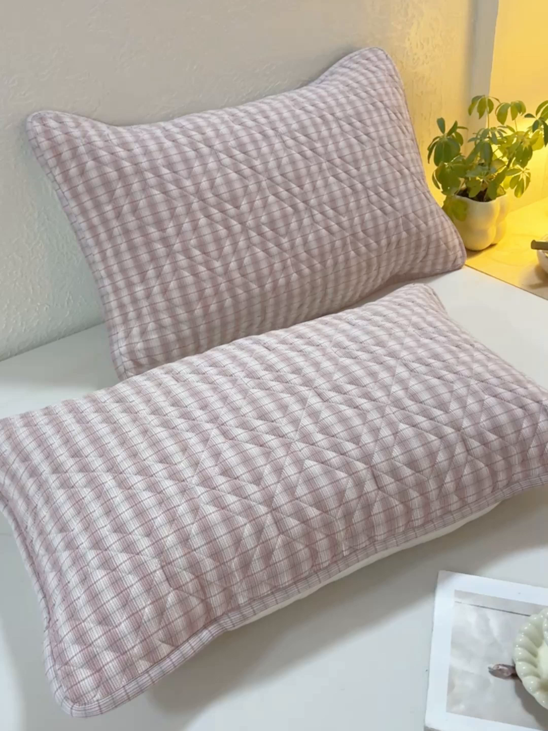 91家纺网 家纺一手货源 找家纺 缦彩 2026新款A类全棉纯棉水洗棉新疆棉花芯枕巾 如约-粉