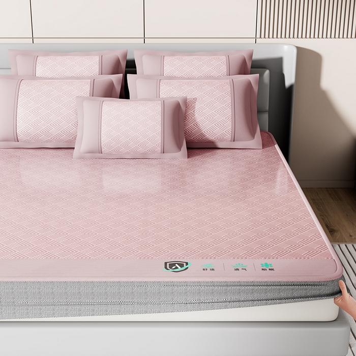 91家纺网 家纺一手货源 找家纺 （总）永旺家纺 2026新款A类菱形格冰丝席凉席席子