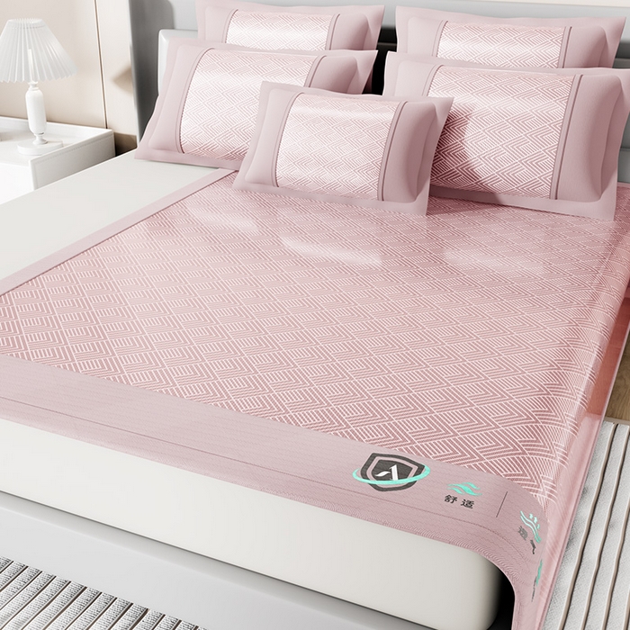 91家纺网 家纺一手货源 找家纺 （总）永旺家纺 2026新款A类菱形格冰丝席凉席席子