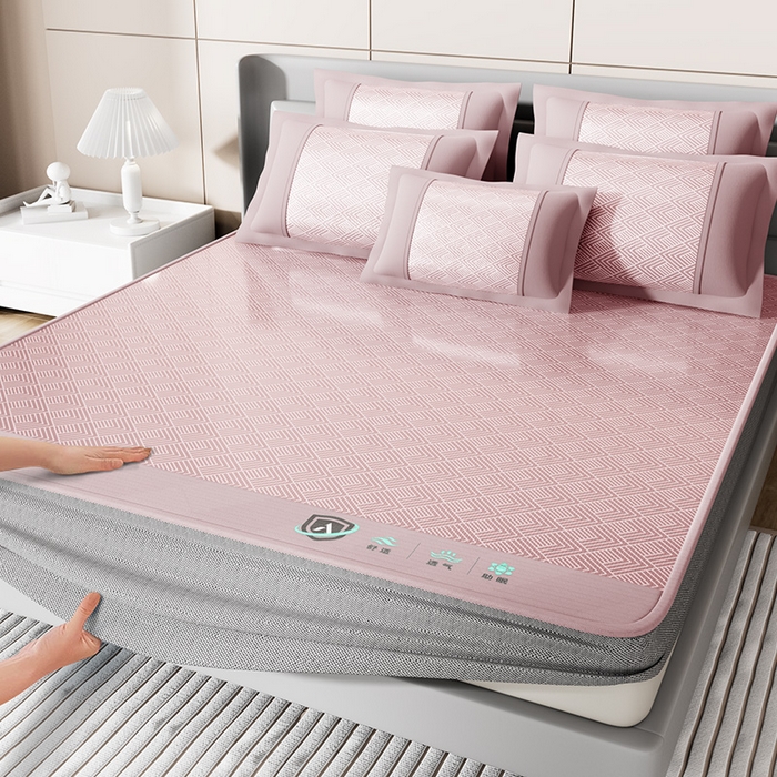 91家纺网 家纺一手货源 找家纺 （总）永旺家纺 2026新款A类菱形格冰丝席凉席席子