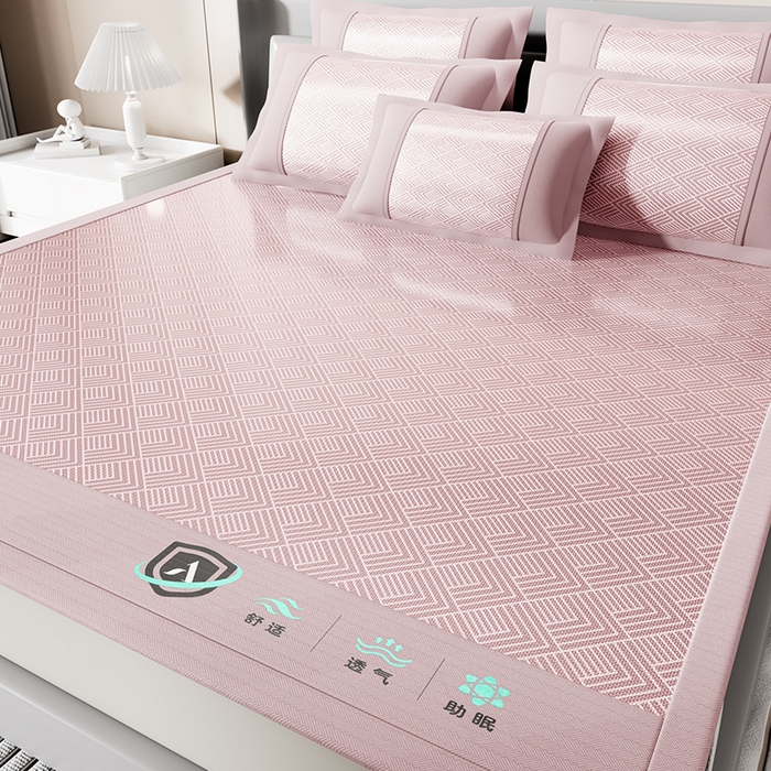 91家纺网 家纺一手货源 找家纺 （总）永旺家纺 2026新款A类菱形格冰丝席凉席席子