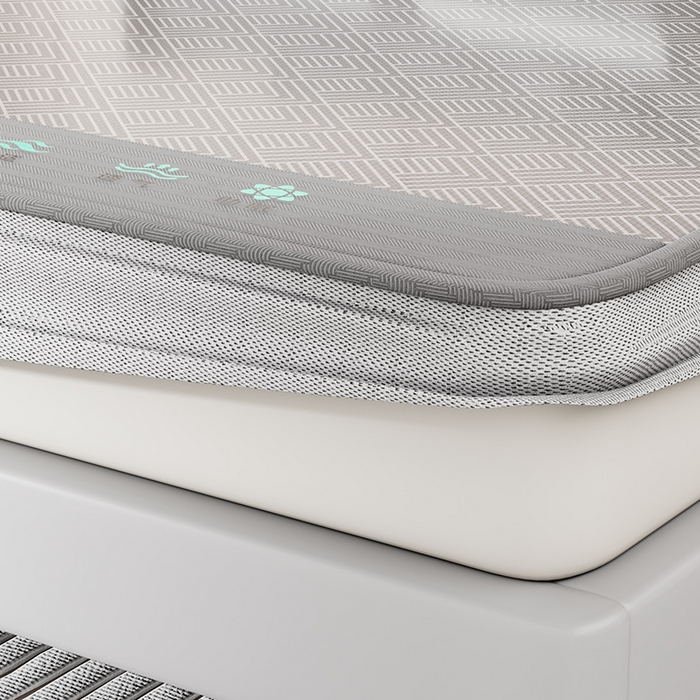 91家纺网 家纺一手货源 找家纺 永旺家纺 2026新款A类菱形格冰丝席凉席席子 灰色