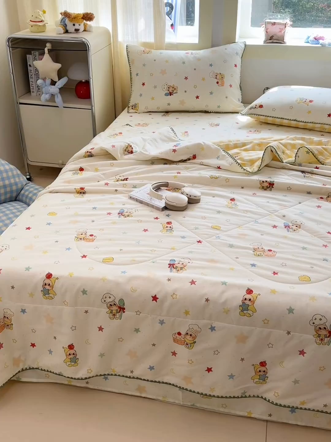 91家纺网 家纺一手货源 找家纺 （总）简宜家居（朝初家纺） 2026新款全棉花卉卡通系列贝壳边夏被四件套