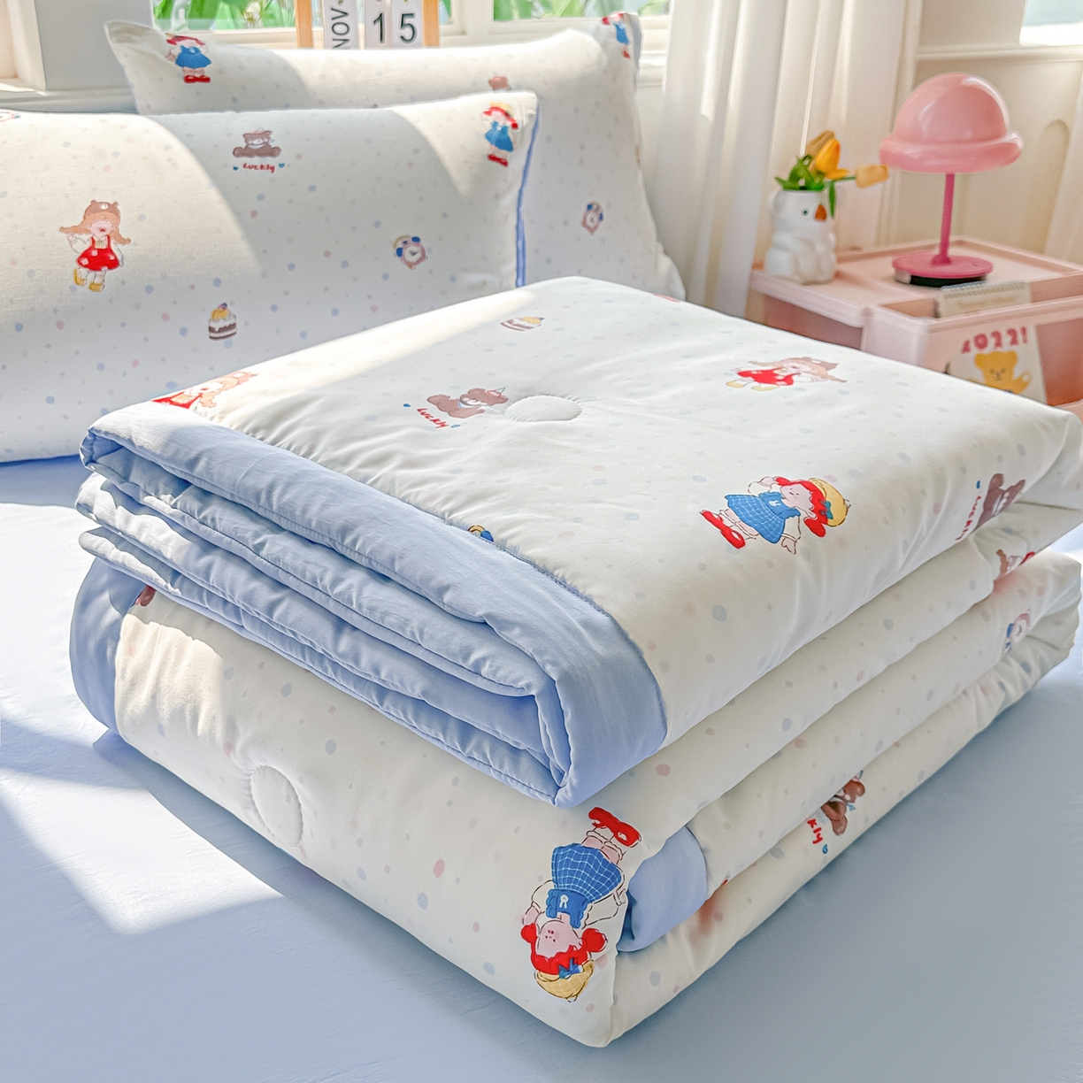 91家纺网 家纺一手货源 找家纺 （总）颜选 2026新款水洗棉夏被夏凉被空调被四件套