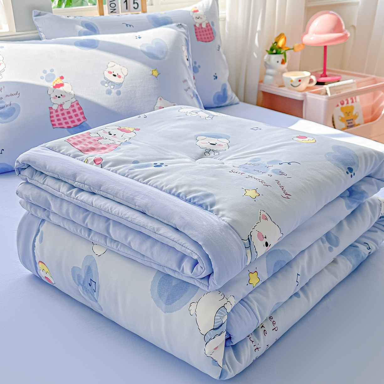 91家纺网 家纺一手货源 找家纺 （总）颜选 2026新款水洗棉夏被夏凉被空调被四件套