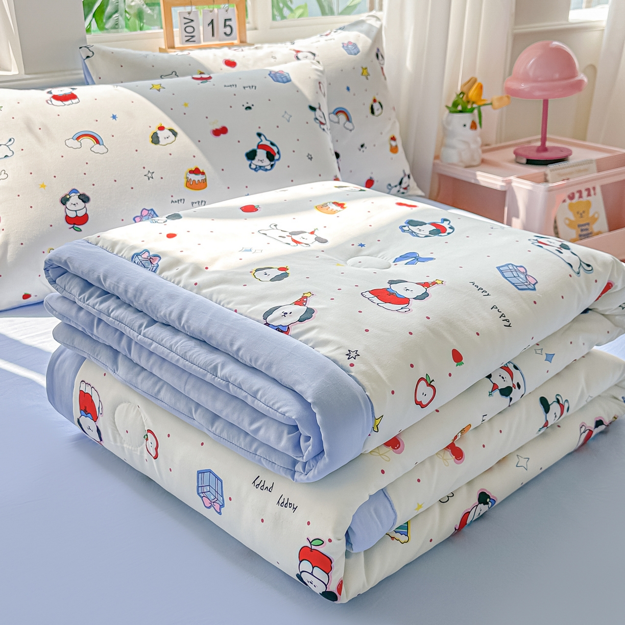 91家纺网 家纺一手货源 找家纺 （总）颜选 2026新款水洗棉夏被夏凉被空调被四件套