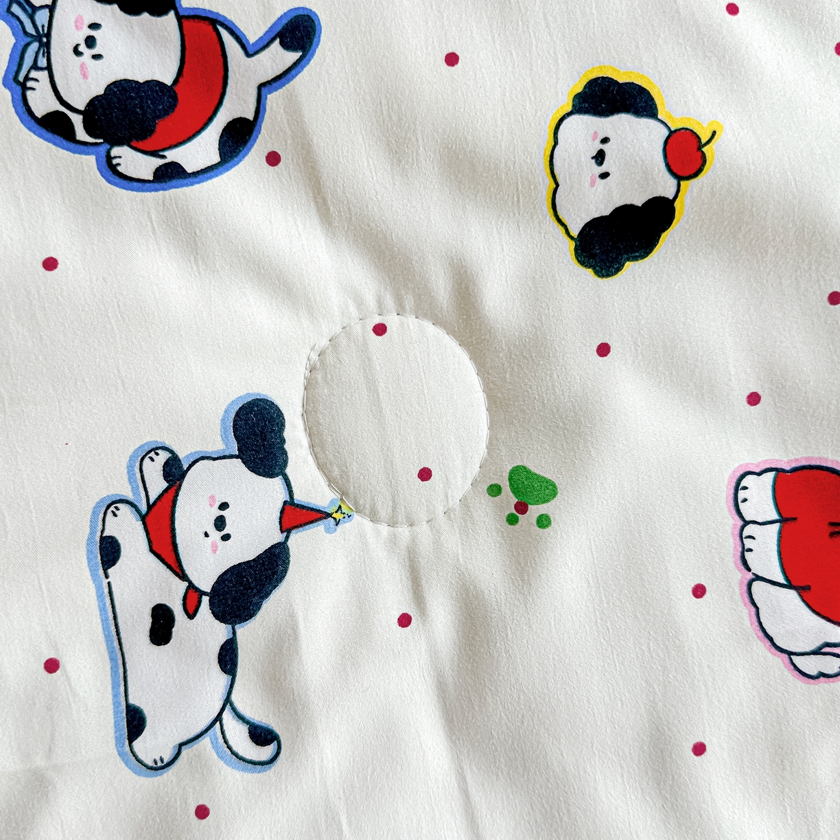 91家纺网 家纺一手货源 找家纺 颜选 2026新款水洗棉夏被夏凉被空调被四件套 空调被圣诞幸运小狗