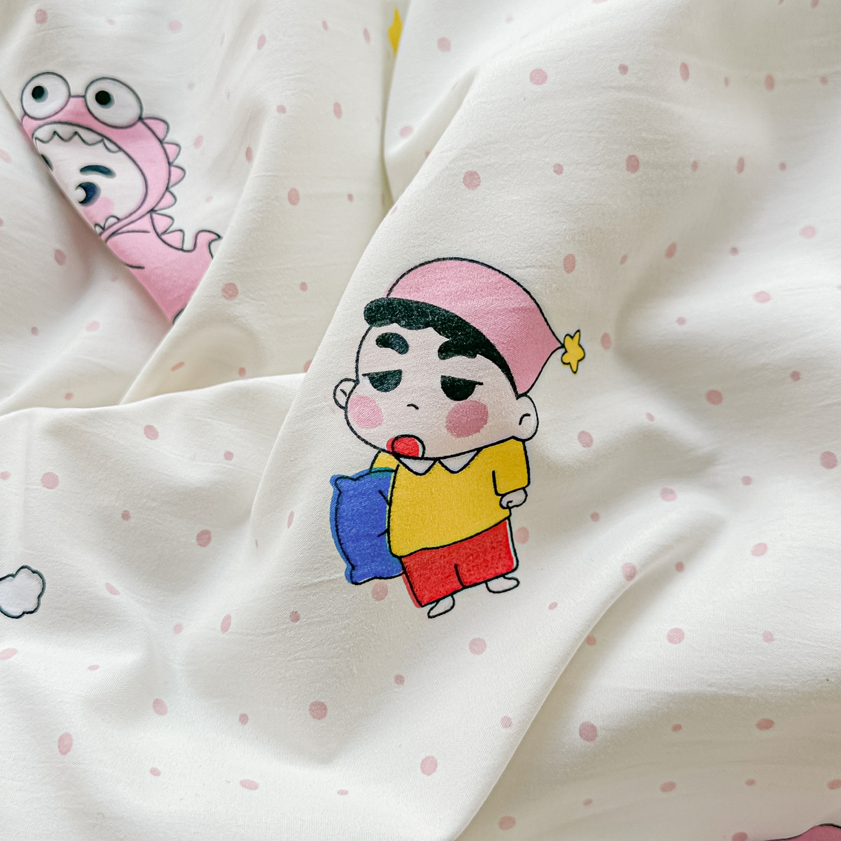 91家纺网 家纺一手货源 找家纺 颜选 2026新款水洗棉夏被夏凉被空调被四件套 空调被小新星