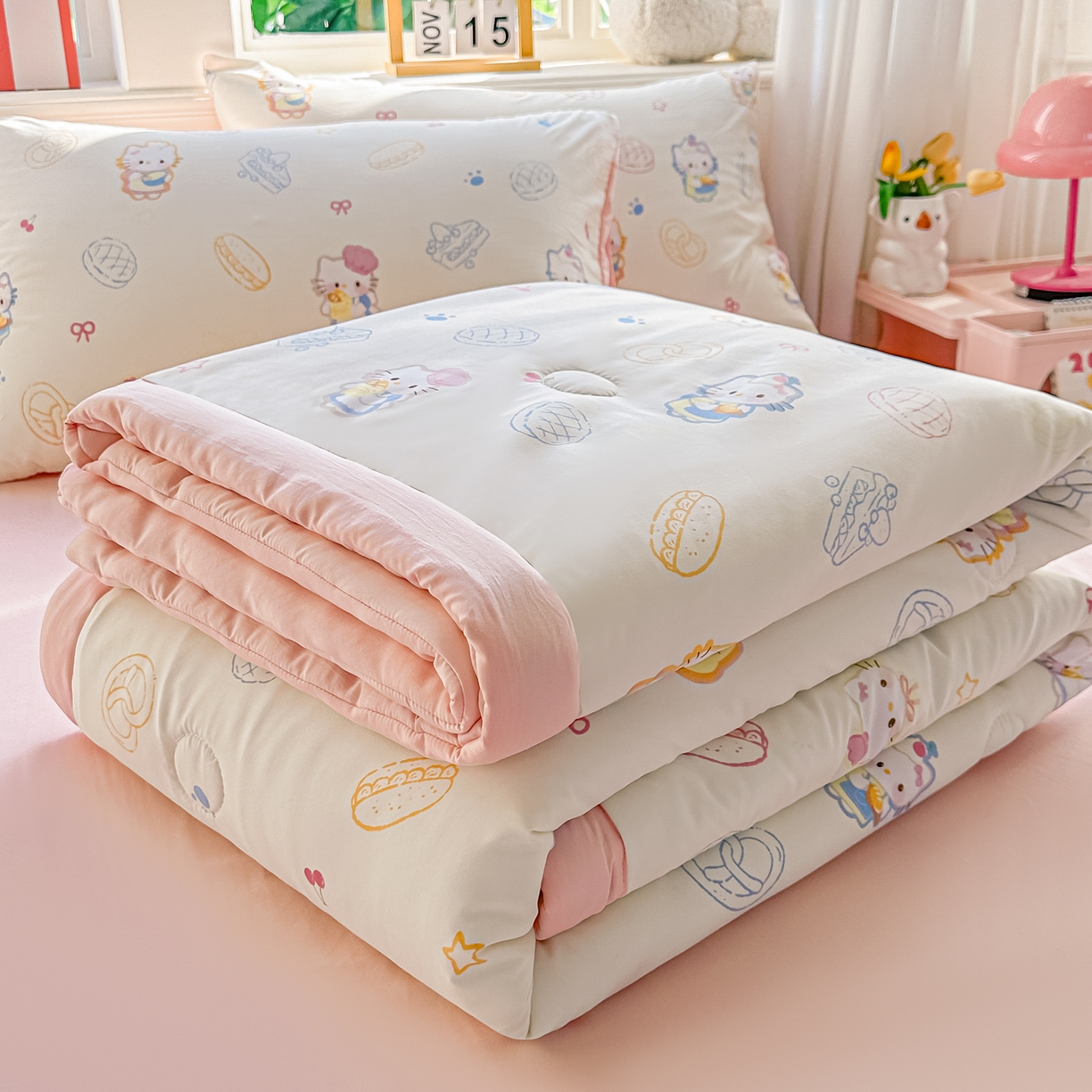 91家纺网 家纺一手货源 找家纺 （总）颜选 2026新款水洗棉夏被夏凉被空调被四件套